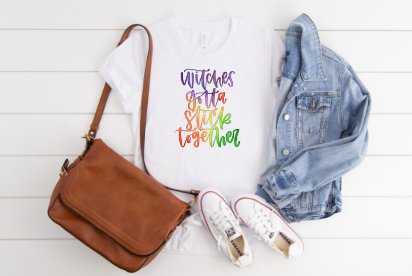 Witches Gotta Stick Together Sublimation Transfer