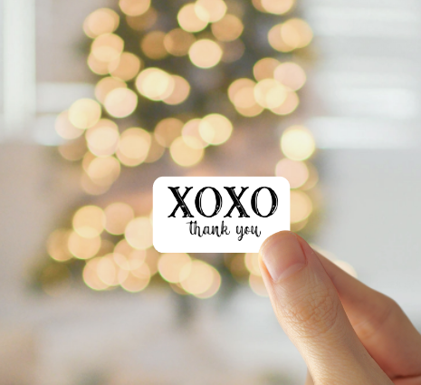 XOXO Thank You Thermal Sticker Set