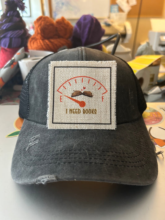 I Need Books Fuel Tank Hat Patch