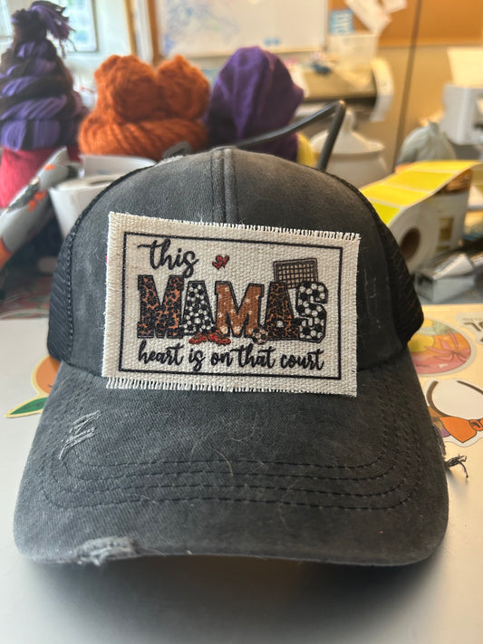 This Mamas Heart Is On That Field Soccer Hat Patch
