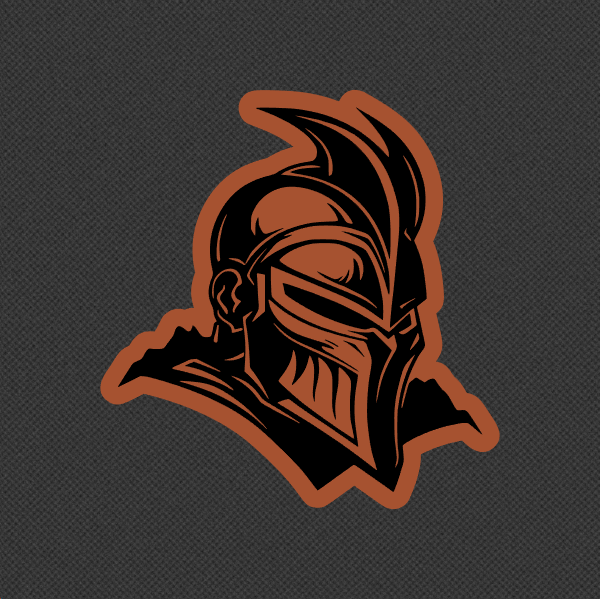 Knight 2 Mascot Leatherette Hat Patch