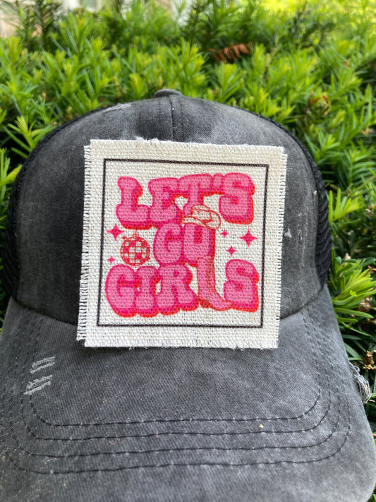 Let's Go Girls With Boot Hat Patch