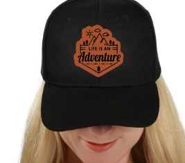 Life is an Adventure Leatherette Hat Patch