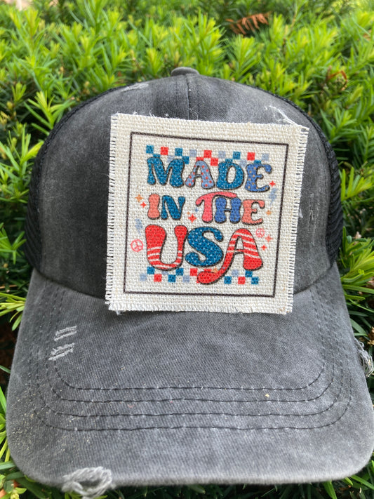 Made In The USA Retro Hat Patch