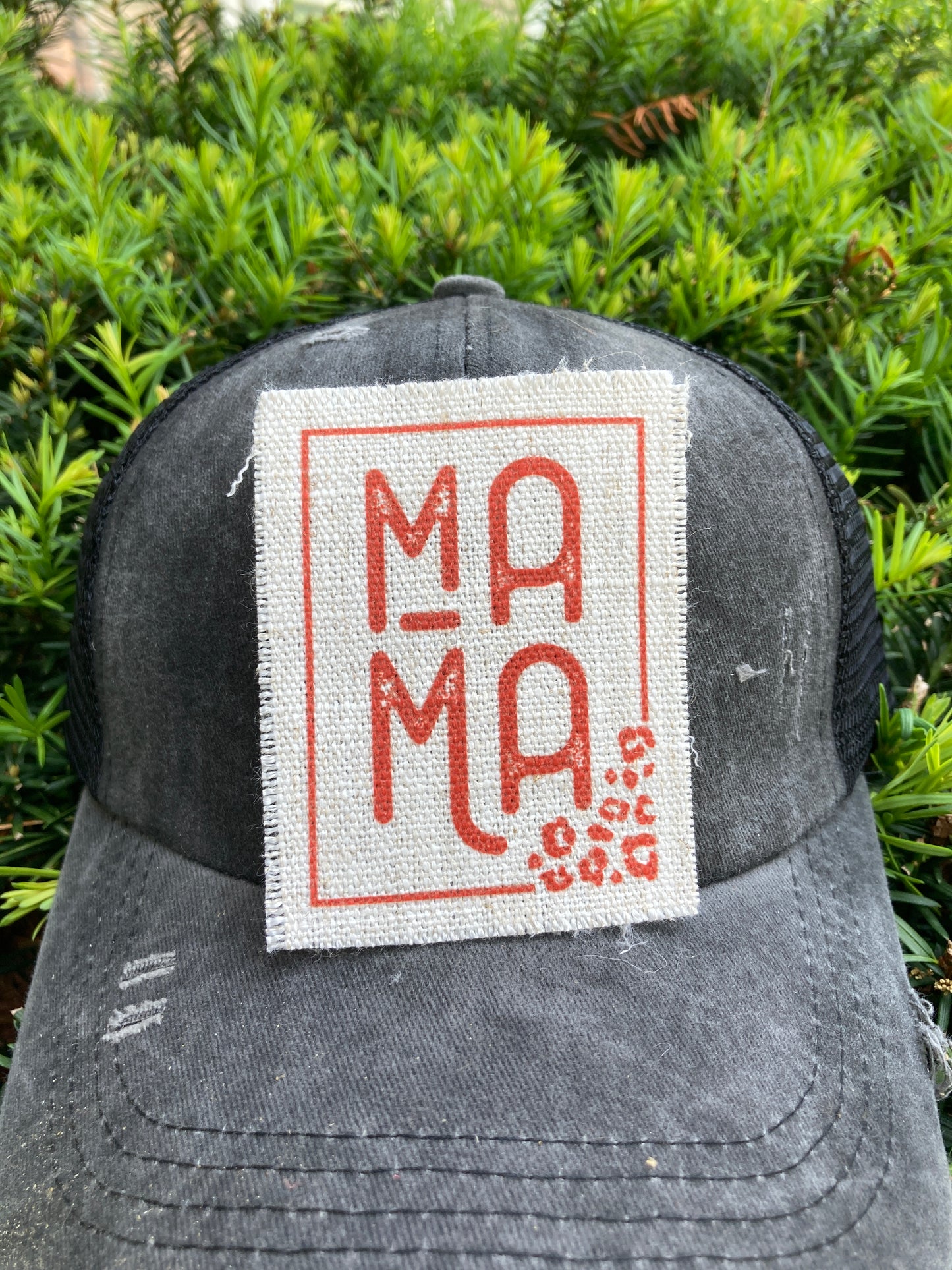 Mama Leopard Tall Rectangle Hat Patch