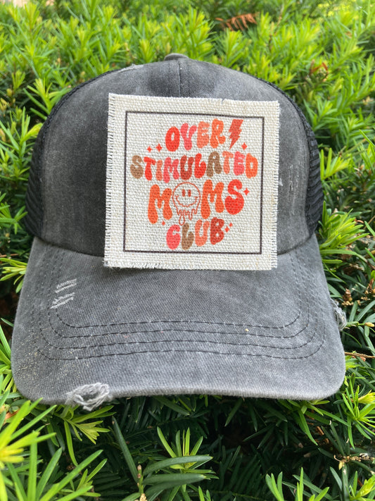 Over Stimulated Moms Club Hat Patch