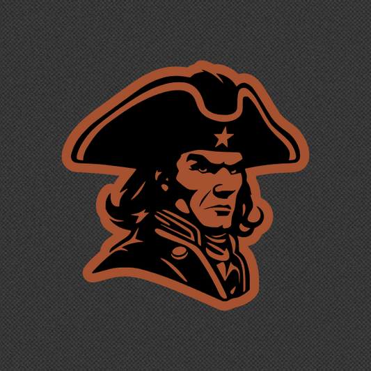 Patriot 1 Mascot Leatherette Hat Patch