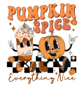 Pumpkin Spice Everything Nice With Characters Hat Patch
