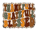 Thankful Grateful Blessed Hat Patch