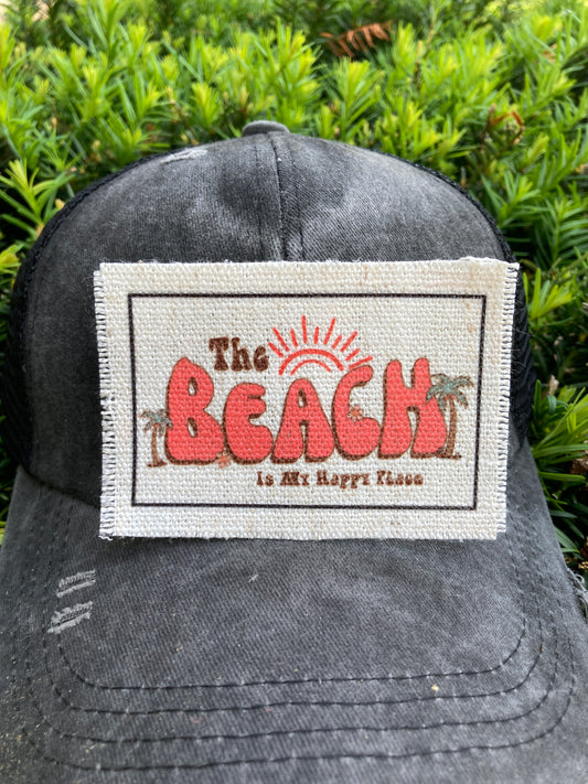 The Beach Is My Happy Place Hat Patch