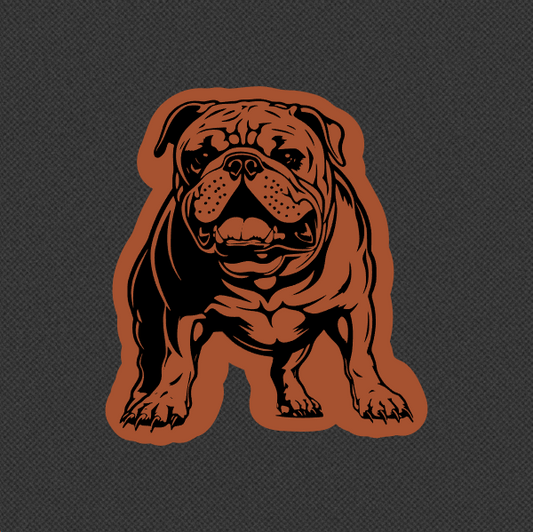 Bulldog Full 2 Leatherette Hat Patch