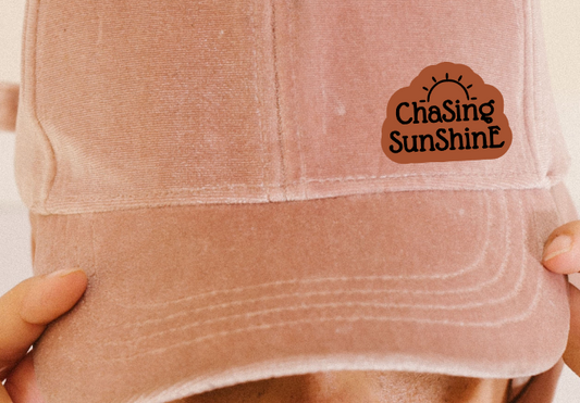 Chasing Sunshine Small  Leatherette Hat Patch