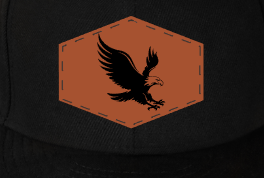 Eagle 2 Mascot Leatherette Hat Patch