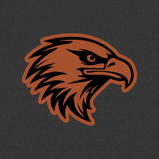 Eagle 3 Mascot Leatherette Hat Patch