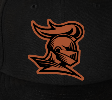 Knight Head 1 Mascot Leatherette Hat Patch