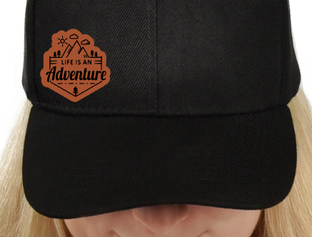 Life is An Adventure Small Leatherette Hat Patch