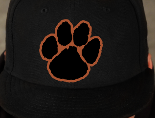 Paw Mascot Leatherette Hat Patch