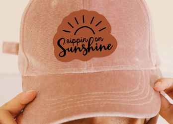 Sippin on Sunshine Leatherette Hat Patch