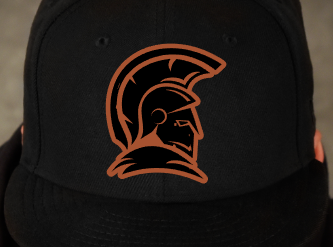 Spartan Warrior 1 Mascot Leatherette Hat Patch