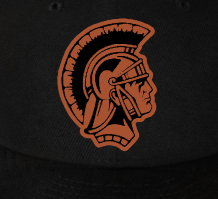 Trojan Mascot Leatherette Hat Patch