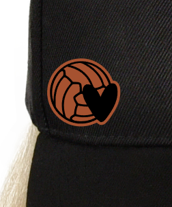Volleyball Heart Small Leatherette Patch