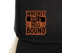 Whiskey Bound Small Leatherette Hat Patch