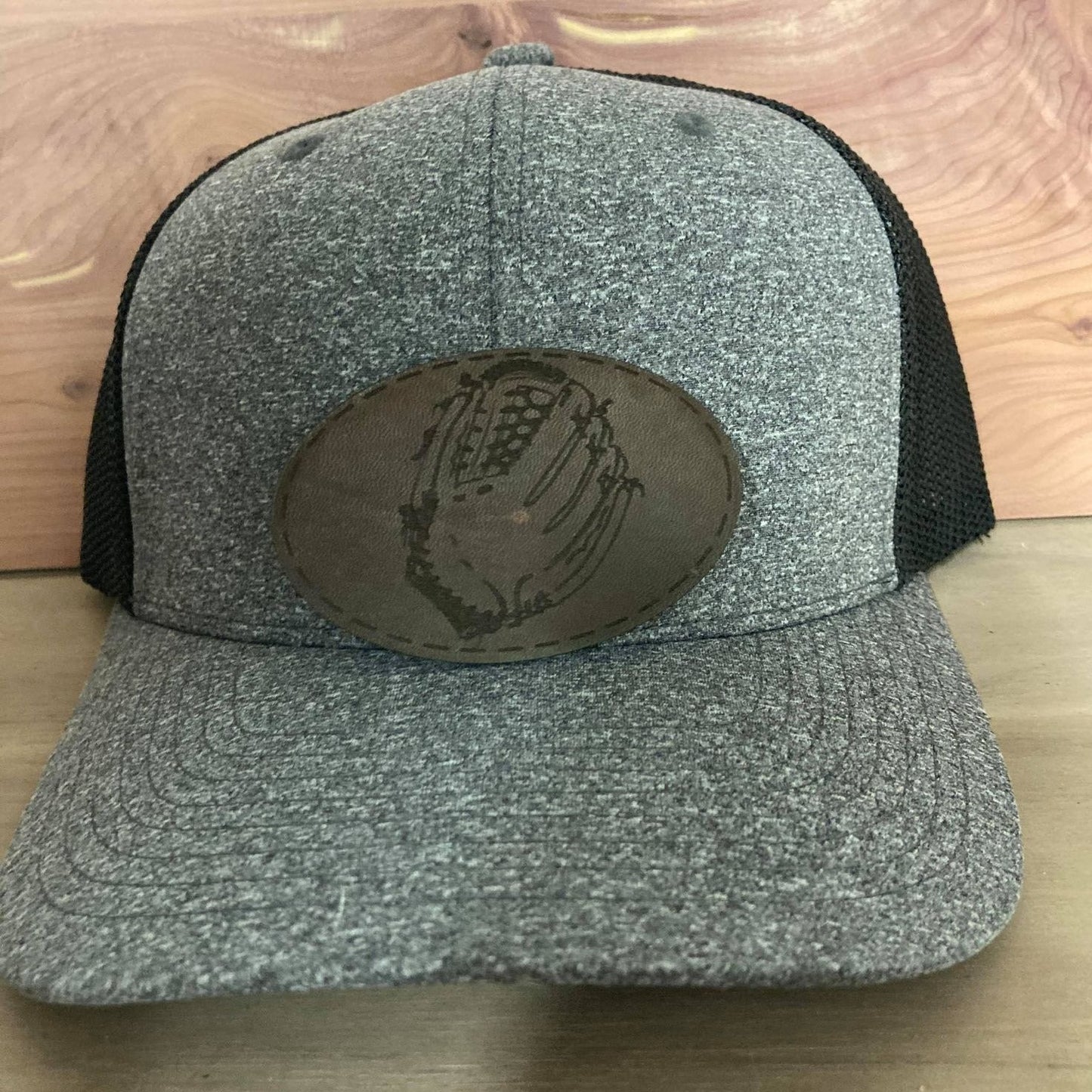 Baseball Glove Leatherette Hat Patch