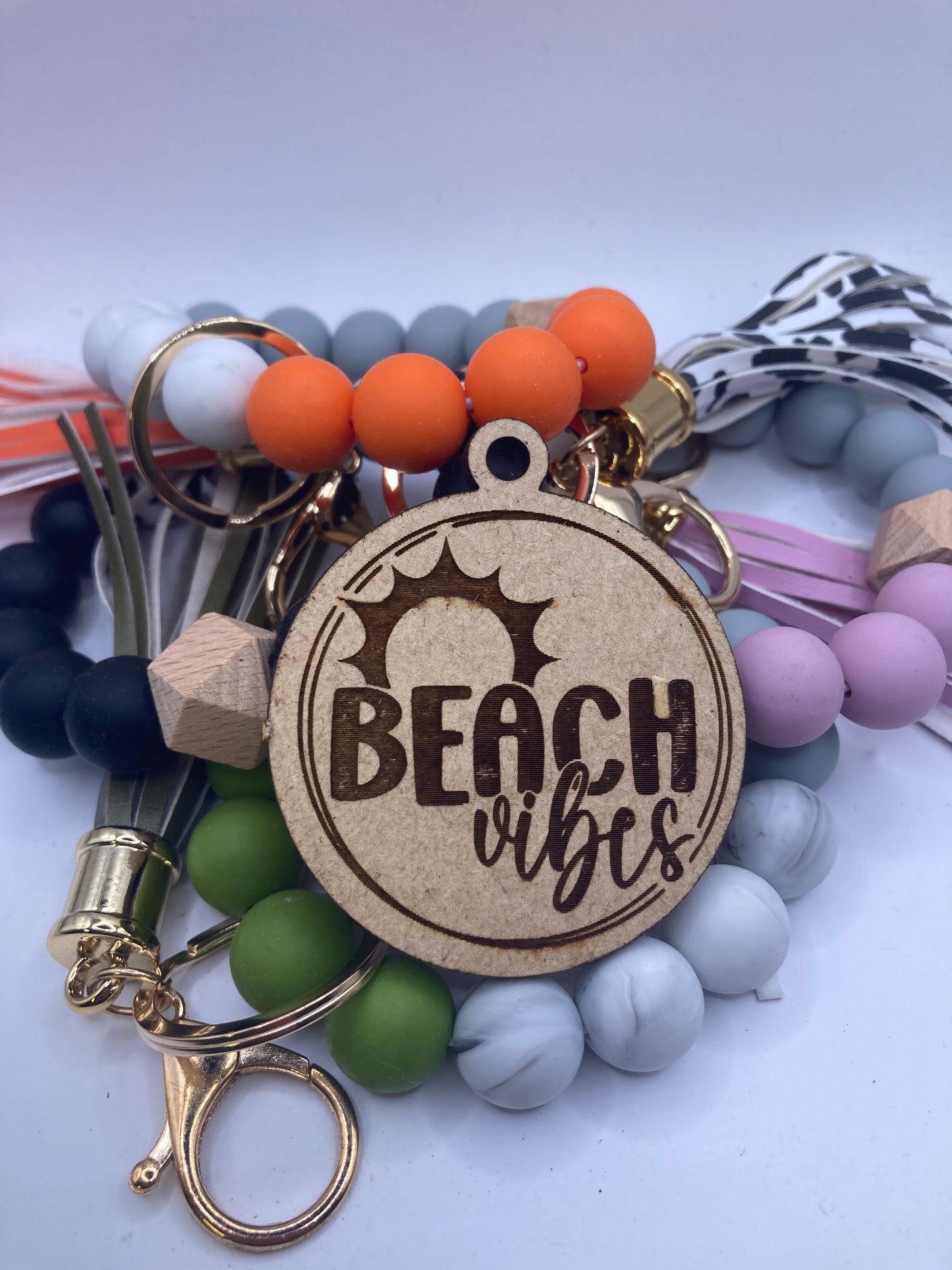 Beach Vibes Wooden Accessory Token