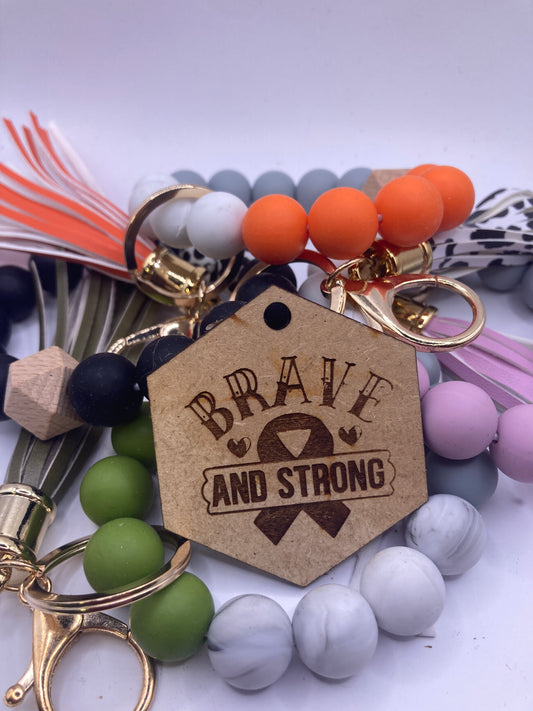 Brave and Strong Wooden Accessory Token