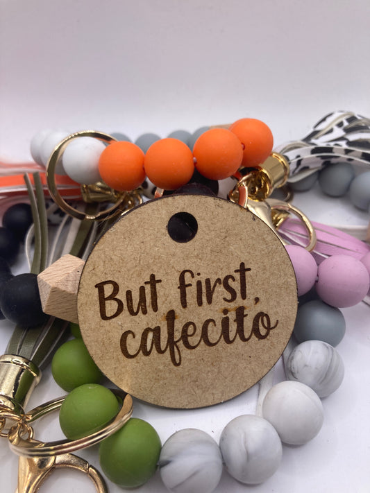 But First Cafecito Wooden Accessory Token