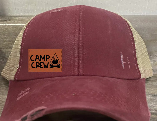Camp Crew Small Leatherette Hat Patch