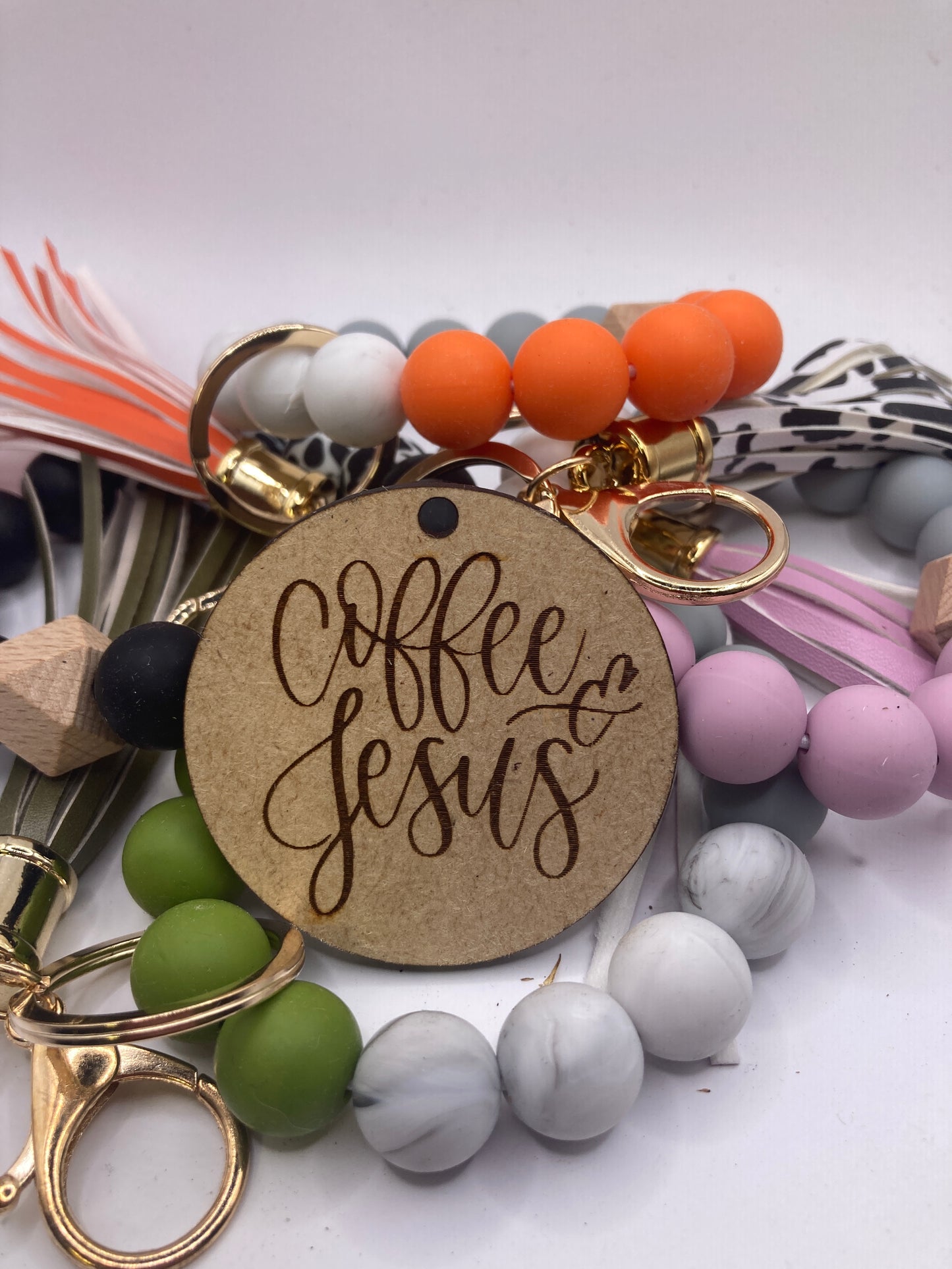Coffee & Jesus Wooden Accessory Token