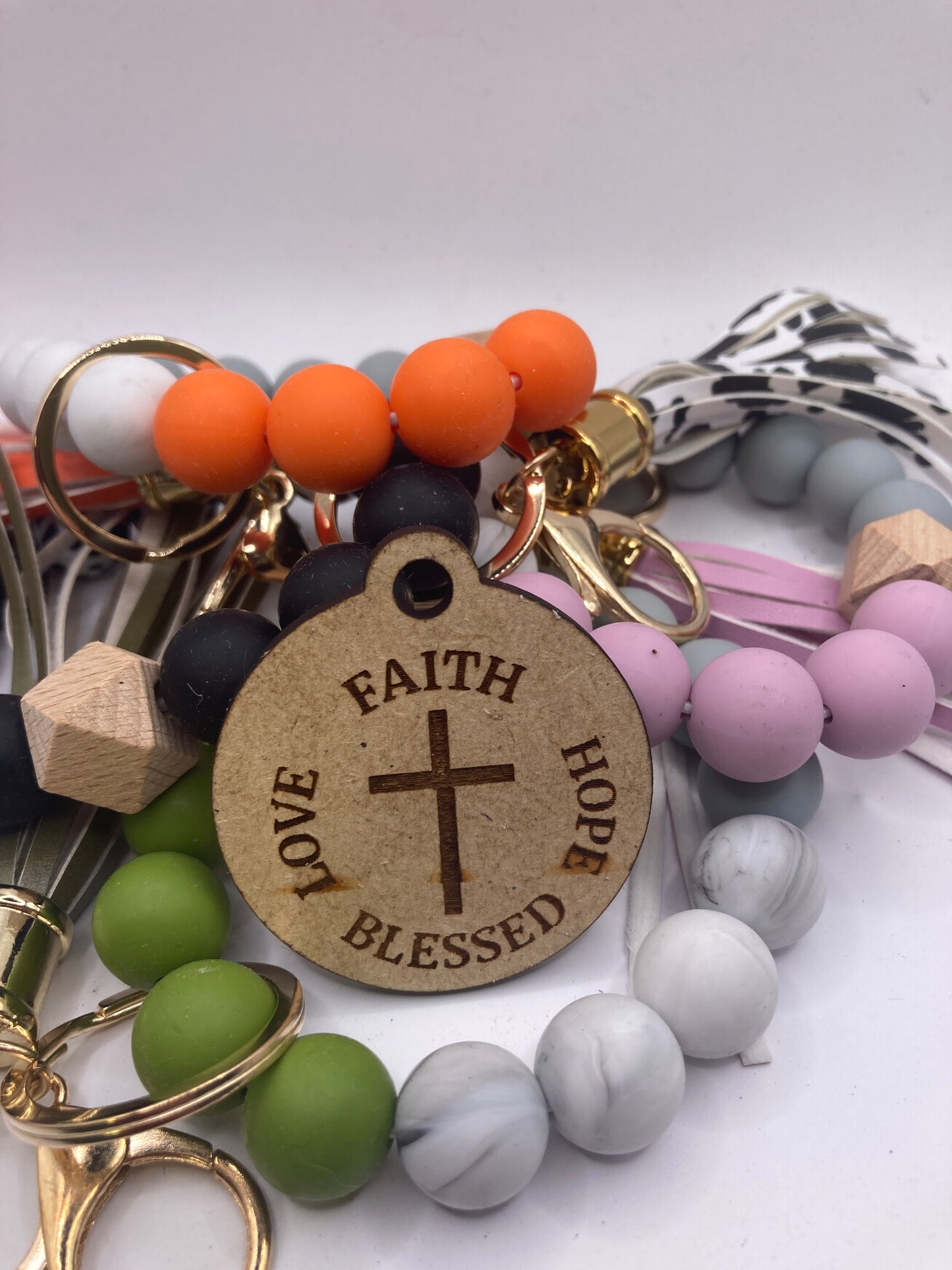 Faith Love Blessed Hope Wooden Accessory Token