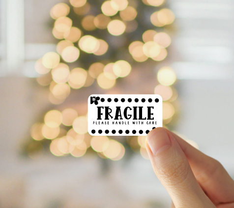 Fragile Please Handle With Care Thermal Sticker Set