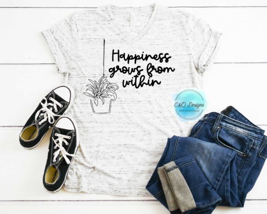 Happiness Grows from Within Sublimation Transfer