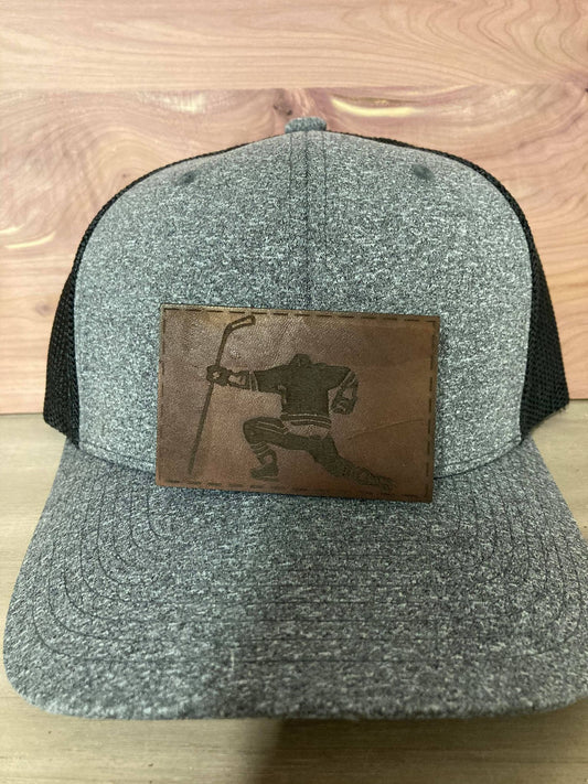 Hockey Leatherette Hat Patch