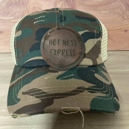 Hot Mess Express Leatherette Hat Patch