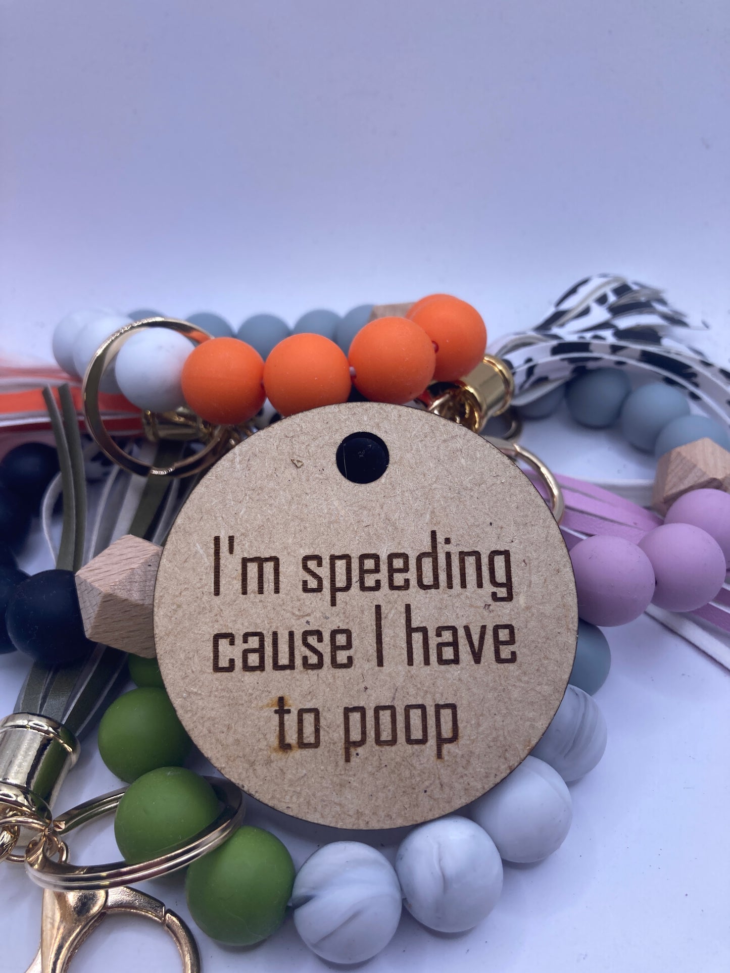I'm Speeding Because I Have to Poop Wooden Accessory Token