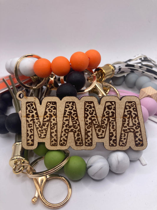 Mama Leopard Cutout Wooden Accessory Token