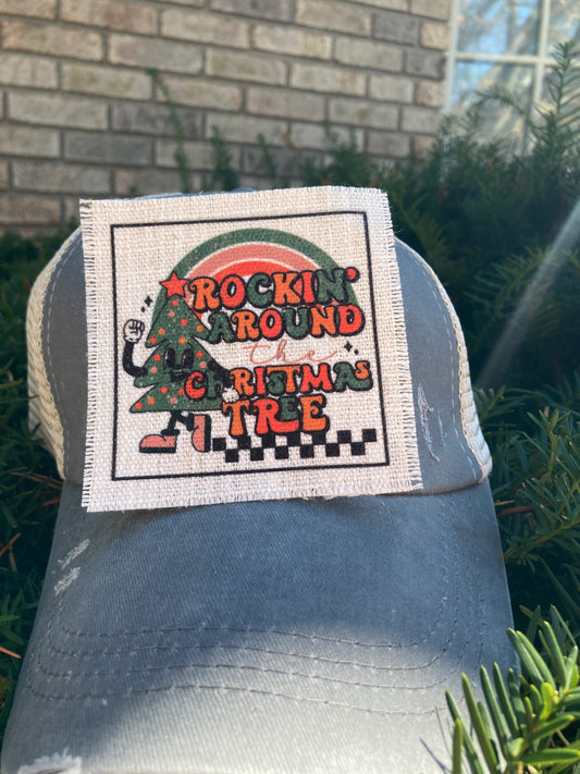 Rockin Around the Christmas Tree Hat Patch