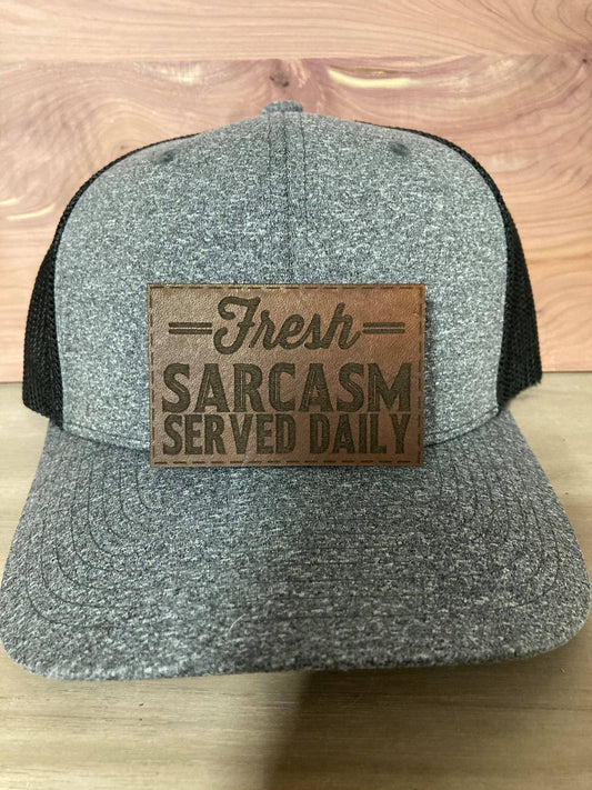 Fresh Sarcasm Leatherette Hat Patch