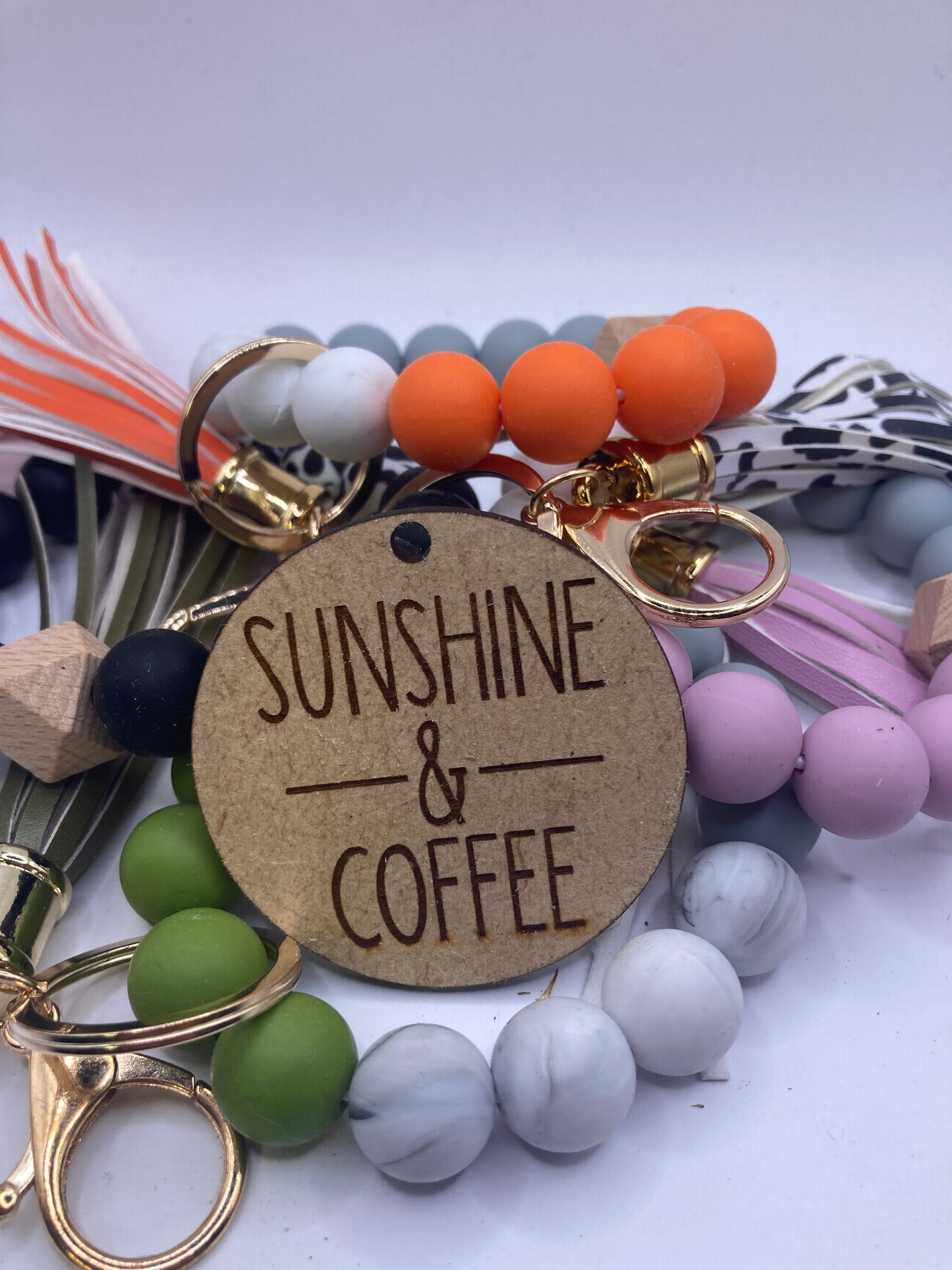Sunshine & Coffee Wooden Accessory Token