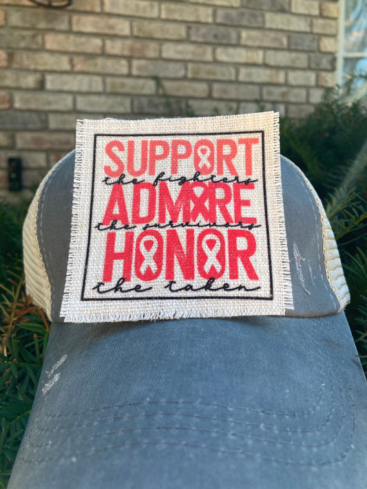 Support Admire Honor BCA Hat Patch