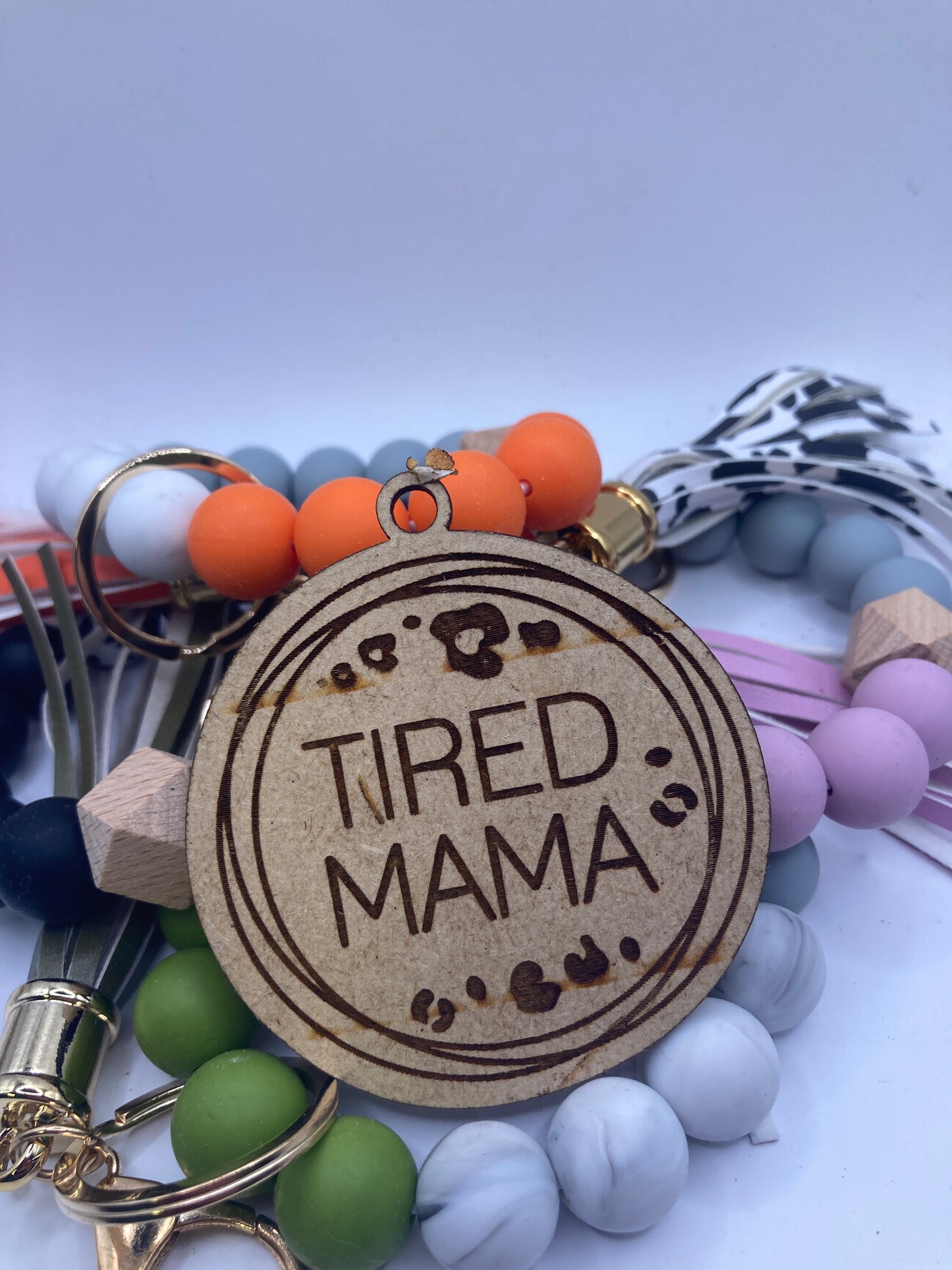 Tired Mama Leopard Wooden Accessory Token