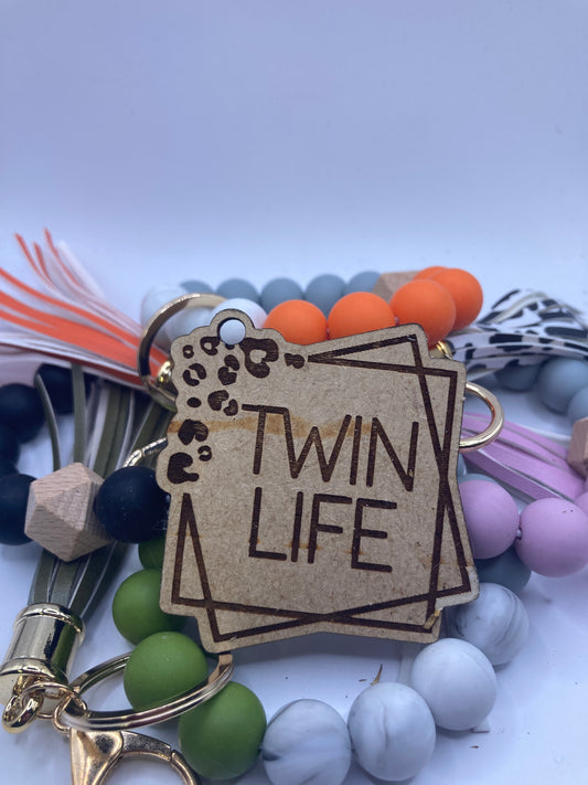 Twin Life Leopard Wooden Accessory Token