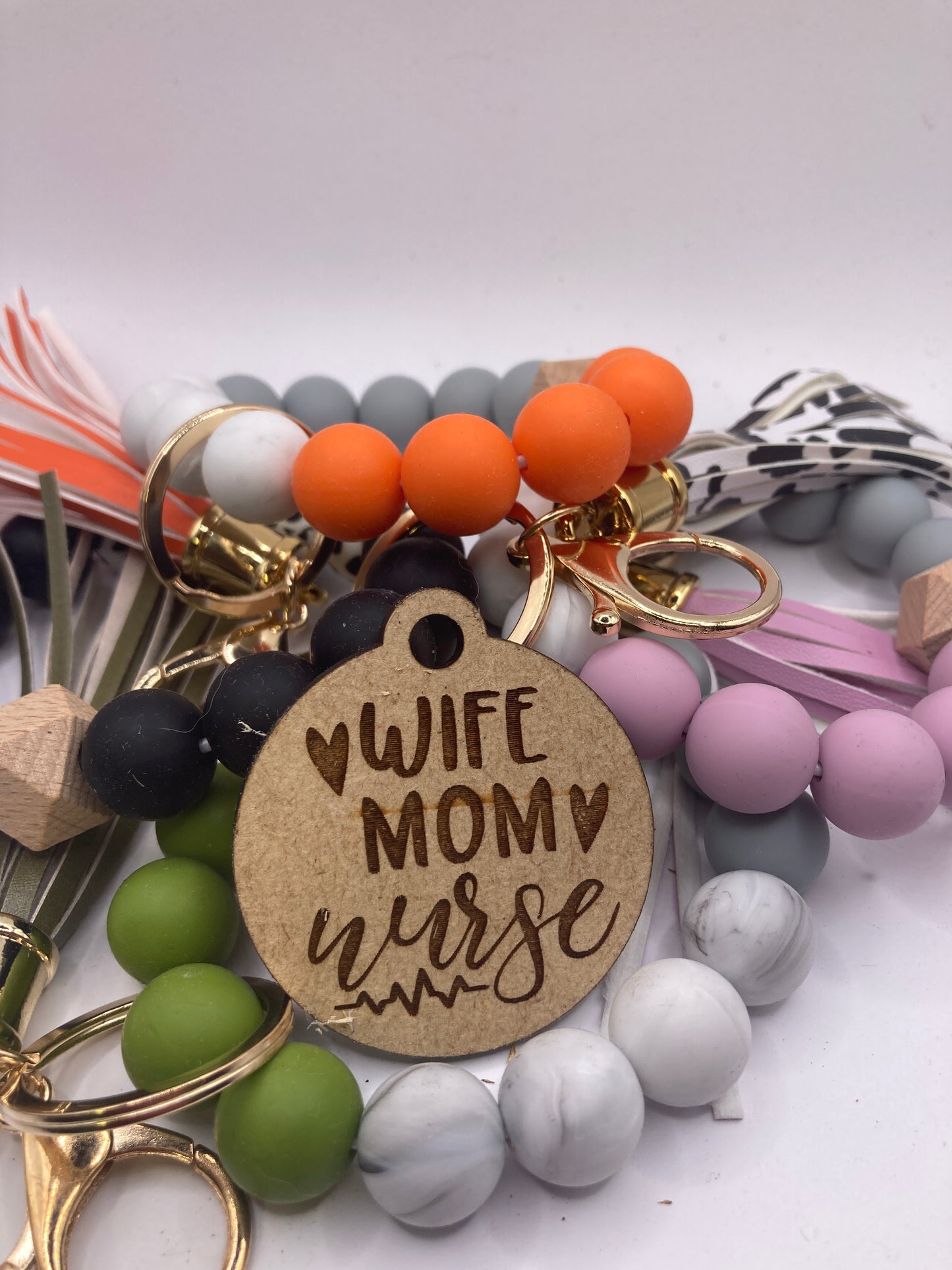 Wife Mom Nurse Wooden Accessory Token