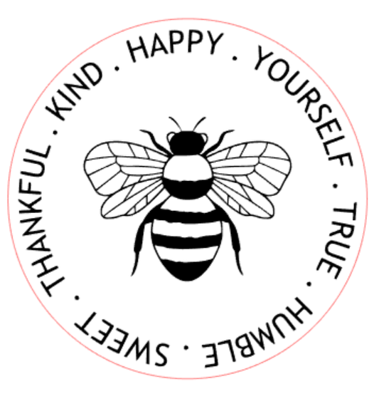 Bee Sayings Small Leatherette Hat Patch