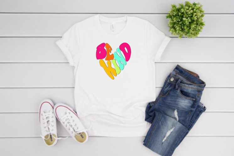 Be Kind Heart Sublimation Transfer