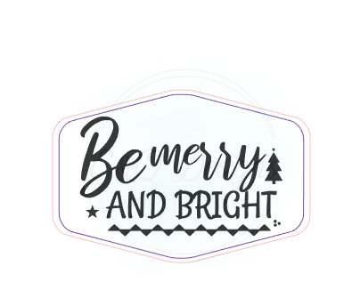 Be Merry and Bright Leatherette Hat Patch