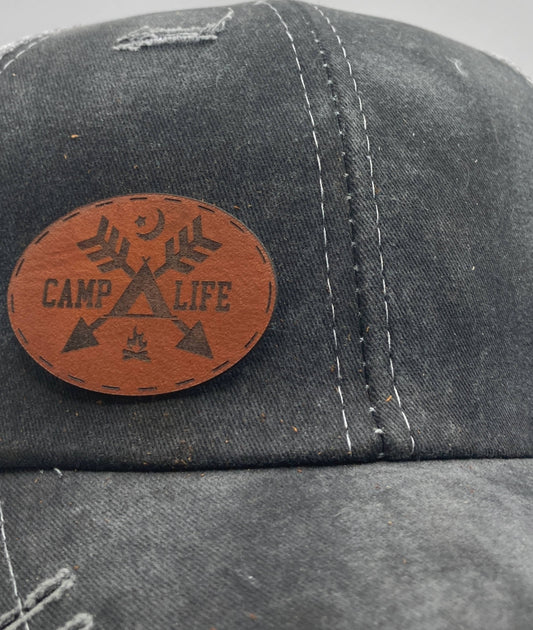 Camp Life Small Leatherette Hat Patch